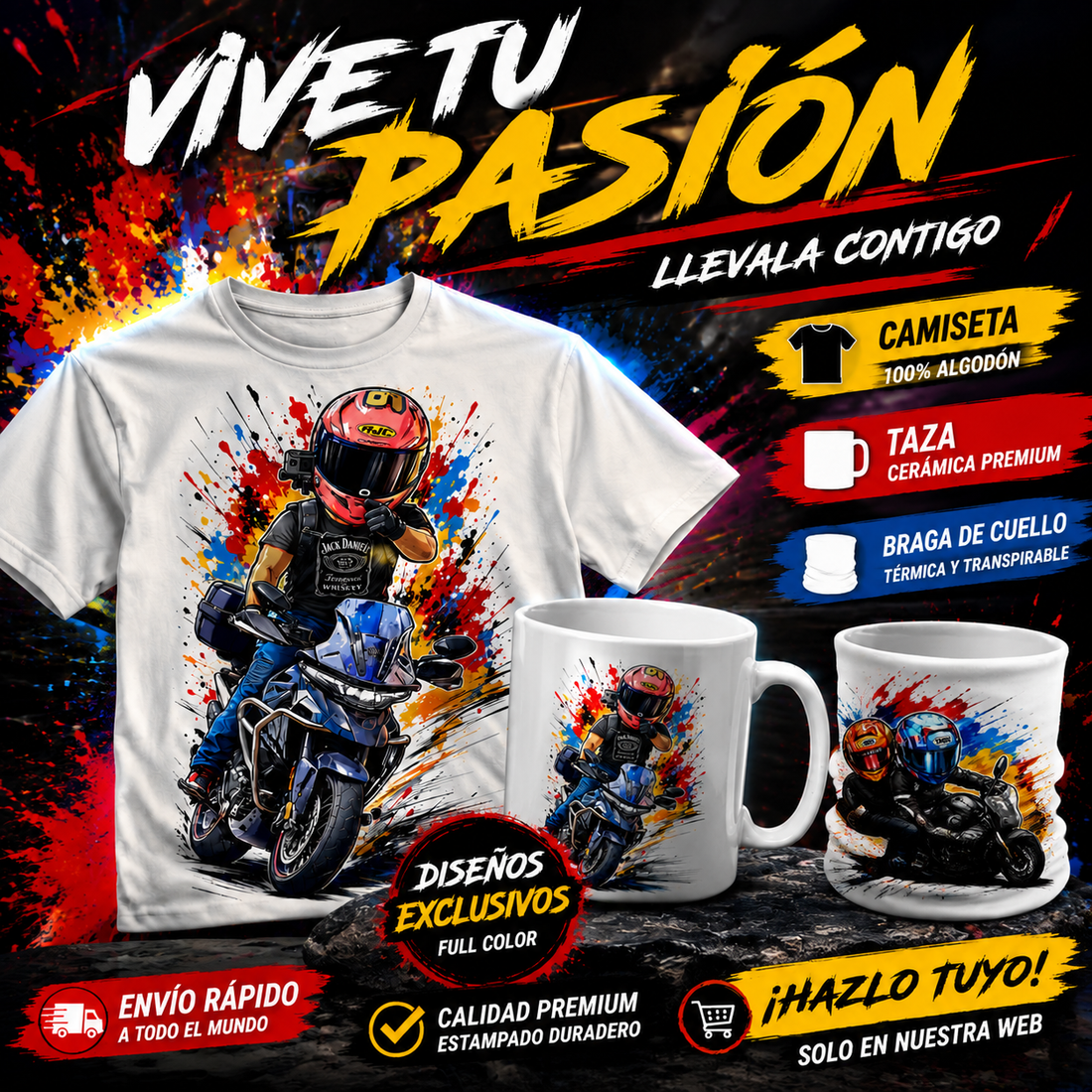 Vive tu pasión y llévala contigo: regalos moteros personalizados que sí tienen personalidad